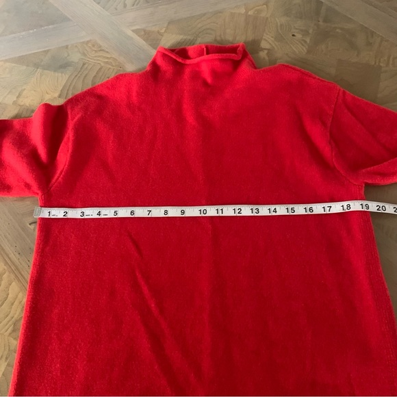Moth red orange mock neck pullover sweater size XS long sleeve stretch Fall - Picture 12 of 12